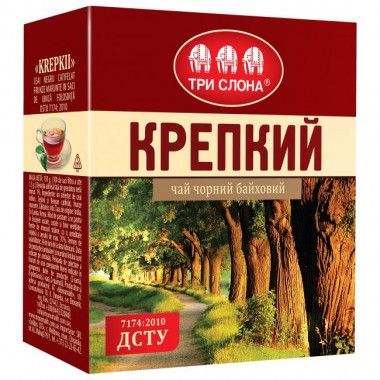 Черный листовой чай Крепкий Три слона 500 г